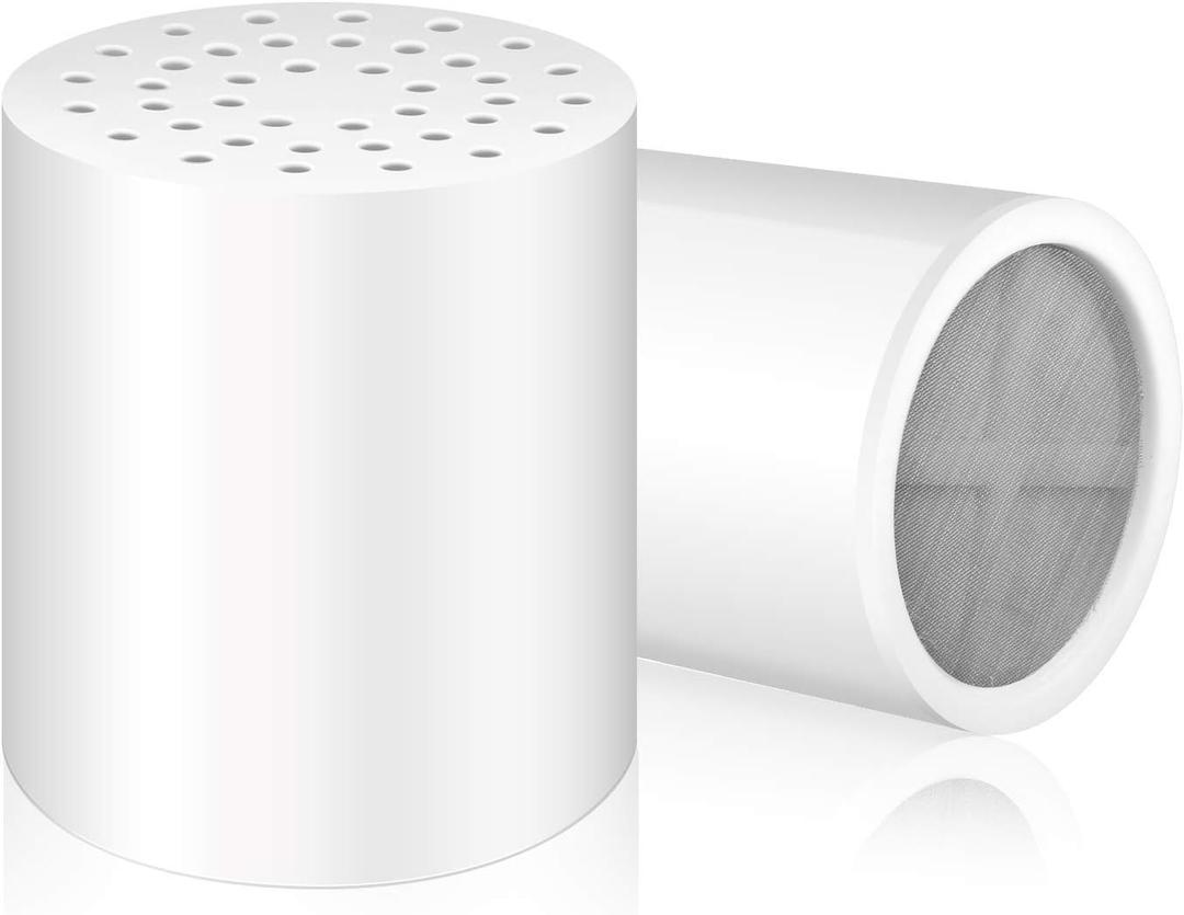 FEELSO 2 Pack 15 Stages Replacement Filters for Hard Water Remove Chlorine and Harmful Substances