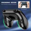 GLDRAM Lengthen Grips for Nintendo Switch 2 Joycon, Comfort & Wear-Resistant Joycon 2 Grip, Switch 2 Accessories with Ergonomic Controller Handle & 4 Thumb Caps - 2 Pack (Black)