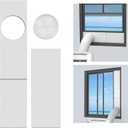 LBG Products Portable Air Conditioner Window Seal Plates Kit, Vertical AC Window Unit, Adjustable Seal AC Window Vent Kit for Exhaust Hose, Universal for Ducting with 5.9 inches Diameter