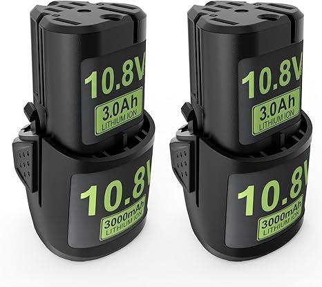 Upgraded 2Packs 3000mAh Replacement Battery for Stihl 10.8V HSA 26 Battery HSA26 AS2 GTA26 SEA20 Cordless Shrub H-SA 26 Grass Shears Batteries Number 45154006500 10.8V Cordless Tool Batteries