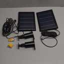 Wasserstein 2W/ 6V Solar Panel with 13.1ft/ 4m Cable Compatible with Arlo Ultra/ Ultra 2, Arlo Pro 3/ Pro 4 & Arlo Floodlight ONLY (Black, 2-Pack) - Camera Not Included