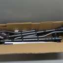 Air-Crutch Lightweight Walking Crutch, Adult Crutches for Walking with Comfortable Underarm Pads and Ergonomic Grips, Adjustable Height 4'7"-6'7", 300 lb Capacity, Gray