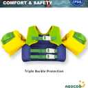 AEOCOO Puddle Float Jumper 20-30-50-60-70 Pounds, Toddler Swim Vest for 1-3-5-6-9 Years Old, Pool Floats with Swimming Arm Floaties Swim Jacket & Water Wings for Kids Swimmies, Boys, Girls, Nios