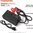 12V 10A Lithium Battery Charger 12V LiFePO4 Battery Charger AC-DC Smart Charger with LED Indicator Special for LiFePO4 Deep Cycle Rechargeable Batteries of Boat, RV