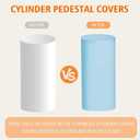 Cylinder Stand Covers for Party 3Pcs Spandex Cylinder Pedestal Stand Covers Cylinder Plinth Stand Cover for Party Backdrop Decor Baby Shower Birthday Wedding, Dusty Blue