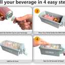 HICE Drink Chiller Rapid Beverage Cooler - Hyper Spin Instant Can & Bottle Cooler, No Batteries, Iced Frost Cooling for Soda, Beer & Water, Mini Universal Drink Cooler, Fast & Coldest Freeze (Black)