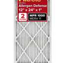 Filtrete 12x24x1 AC Furnace Air Filter, MERV 11, MPR 1000, Micro Allergen Defense, 3-Month Pleated 1-Inch Electrostatic Air Cleaning Filter, 1 Pack (Actual Size 11.719x23.72x0.85 in)