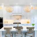 NZV White Feather Pendant Light for Bedroom 15.8in White Chandelier for Girls Room Beautiful Feathers Lights Fixture Modern Hanging Ceiling Lighting for Dining Room Kitchen Island Bedroom Foyer