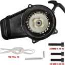 Black Aluminum Pull Starter Recoil Starter for 2 Stroke Engine 47cc 49cc Pocket Bike Mini ATV Dirt Bike