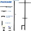 2 Pcs 50" T Bar Yard Sign Stakes, Heavy Duty 1.2" x 3/4" Angle Iron, h-Shaped Stakes Design with 2 Horizontal Bar, 2.5mm Thickness Rust-Proof Yard Sign Posts for Outside Outdoor Lawn