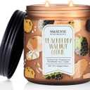 M&SENSE BlackBerry Walnut Cookie Scented Candle, Soy Wax 11.6oz 70 Hours Non Toxic Slow Burn, Fruity Nutty Bakery Fragrance, Holiday Jar Candle for Home Decor, Relaxing Aromatherapy Gifts for Women