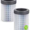 Tovolo Mini Ice Cylinder Set of 2  Easy Squeeze and Release Mini Ice, BPA-Free Silicone, 200 Mini Cubes Each, Leak Proof, Dishwasher Safe, Compact Design for Freezer Storage