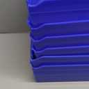 Akro-Mils 30174 Plastic Shelf Bins, Heavy Duty Storage Bins for Garage, Closet, and Drawer Organization, 24-Inch x 11-Inch x 4-Inch, Blue, 6-Pack