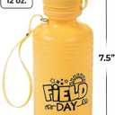 Fun Express Kids Water Bottle 12 Pack - BPA Free Plastic Reusable Water Bottles for School, Field Day & Sports | Small 12 oz Mini Water Bottles Bulk Set with Carrying Strap for Classroom Team Events