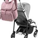 Skip Hop Diaper Bag Backpack: Forma, Multi-Function Baby Travel Bag with Changing Pad & Stroller Attachment, Mauve Mist, Medium