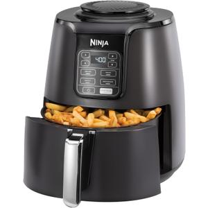 Ninja AF101 Air Fryer, 4 Quart Capacity, 1550 Watts, Air Fry, Roast, Bake, Dehydrate, Reheat, Dishwasher Safe Basket, Digital Controls, Black