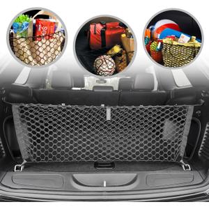 Envelope Style Trunk Mesh Cargo Net - for Jeep Grand Cherokee 2011-2025 Car Accessories - Premium Trunk Organizers and Storage - SUV Truck Cargo Nets - Vehicle Carrier Organizer for Cherokee WK