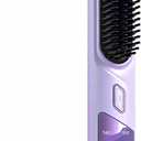 Go Brush Pro Portable Hair Straightener Brush, Cordless Negative Ion Hair Straightener Comb, 4 Temps Fast Heating, MCH Ceramic Coating, Multi-Functional Brush for All Hair Types (Purple)