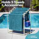 Coast Modern Pool Towel Rack – Choose Your Color - Outdoor & Indoor 5 Beach Towel PVC Drying Rack