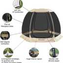Alvantor Pop Up Screen House Gazebo with Mosquito Netting, Instant UV Resistant Sun Shelter for Patio & Backyard, Portable Canopy Tent for 2-10 Person
