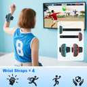 Switch 2 Sports Accessories Bundle 22 in 1 Family Party Kit for Nintendo Switch 2 Only, with Tennis Rackets, Steering Wheels, Wrist Straps, Grips, Joystick Caps, Card Case & Storage Bag
