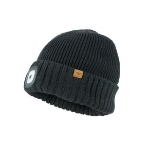 Sealskinz Heydon Wp Cold Wt. Led Roll Cuff Beanie - Black - Str. XXL - Hue
