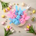 20 Pcs Easter Bunny Treat Bags Tiny Cute Felt Rabbit Candy Goody Gift Bags Reusable Bunny Party Favors for Spring Birthday Gifts Party Decoration Baby Shower Candy Packing Hunt Stuffer