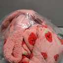 Giggling Getup Wearable Blanket Hoodie for Adults Gifts for Teen Girls Sister Women Sherpa Fleece Printed Hooded Blanket Sweatshirt Warm Cozy with Pocket & Sleeves Strawberry