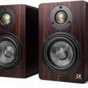 100W Bookshelf Speakers, Bluetooth 5.3, 24-Bit Optical, USB-C, 3.5mm AUX, Carbon-Fiber, Silk-Dome Tweeter, Powered Speakers for PC/Laptop/TV/Monitor, Dark Walnut Finish (Dark Walnut Finish)