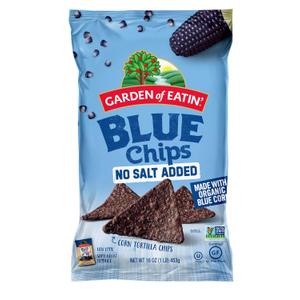 Garden of Eatin' Blue Corn, No Salt Added, Tortilla Chips, 16 Ounce 12 Pack, Best By: 08 Sep 25