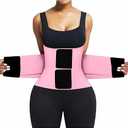 FeelinGirl Workout Waist Trainer Cincher Corset Shaper Tummy Slimmer Black S