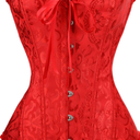 Corset Tops for Women,Bustier Shapewear Lingerie,Lace Tied Renaissance Overbust Corset Push Up Bodysuit, S