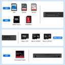 SD Card Reader, Memory Card Reader 4 in 1 USB C USB 3.0 Dual Connector Adapter Simultaneously Read SD MS CF TF Cards Supports Micro SD/Micro, Compatible with Desktops, Tablets, and USB-C Smartphones