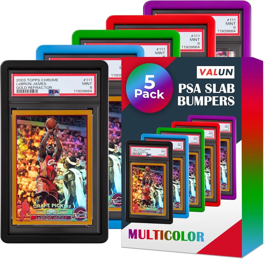 5 Pack PSA & CGC Slab Guards (Classic Edition)  Hard TPU PSA Slab Protector Guard for Graded Cards  PSA Slab Bumper Guard for PSA Slabs  Card Slab Protector for PSA Card Protection