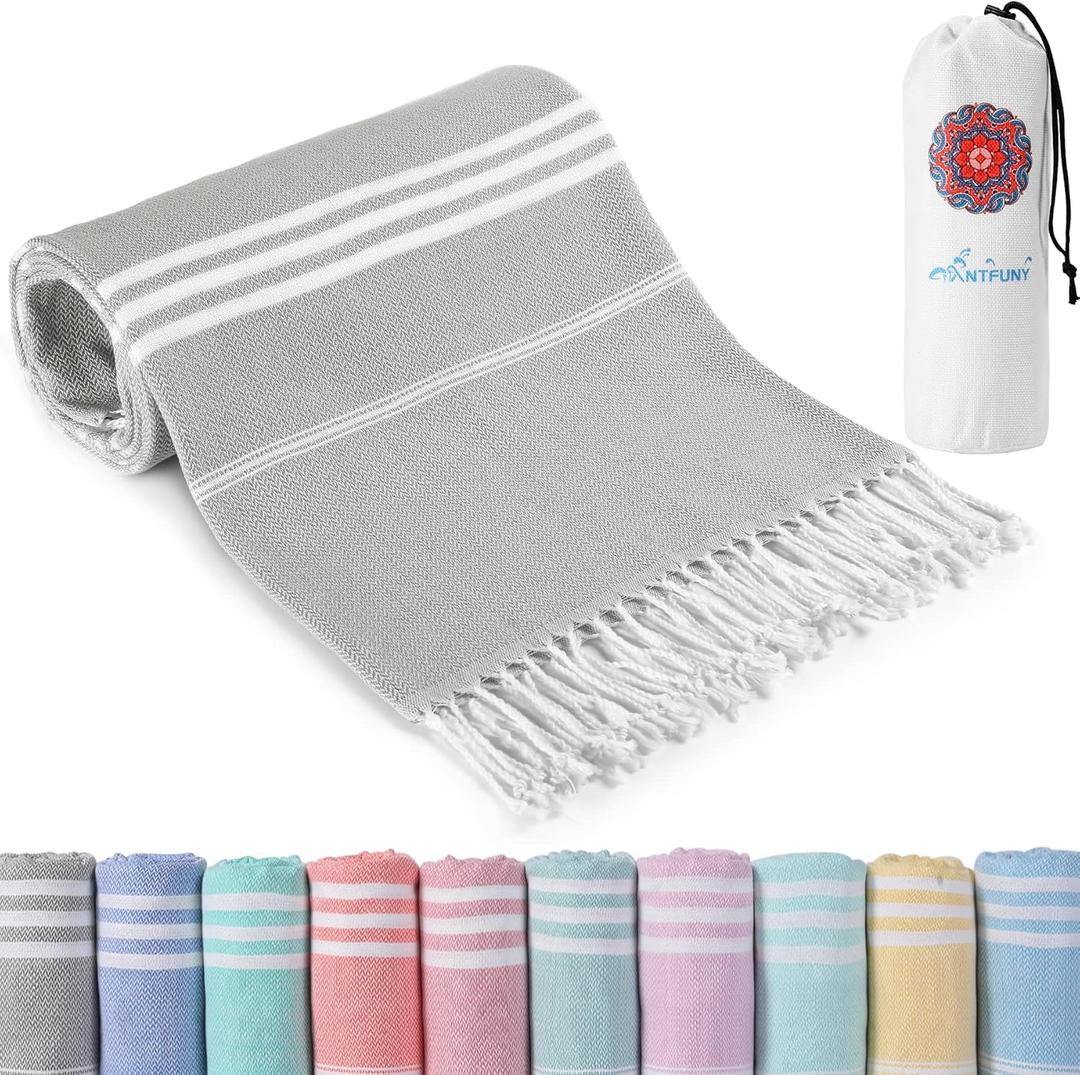 Turkish Beach Towels Quick Dry Sand Free Soft Absorbent Extra Large Xl Big Blanket Adult Oversized Bath Pool Swim Towel Lightweight Thin Fast Drying Compact No Sand Packable Vacation Essentials (72 x 36 inch)