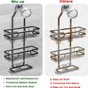 Shower Caddy Hanging, Shower Caddy Hanging Bathroom Shower Organizer, Long Bathroom Shower Organizer Hanger Rack with Hooks,Soap Holder