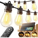 addlon 54FT(48+6) Solar String Lights Outdoor, Last 20+ Hrs, USB Charging