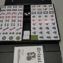 Drizzle Chinese Mahjong Game Set - 146 Medium Size Tiles 1.3inch with Instructions - Professional Mah Jong Play Green 