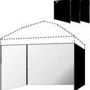 Outdoor Canopies Side Walls 3 Pack, 10x10 Pop up Canopy Tent Sidewalls Black
