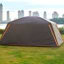 KTT Extra Large Tent 12 Person,Family Cabin Tents,Awning,2 Rooms,4 Doors and 4 Windows with Mesh,Straight Wall,Waterproof,Double Layer,Big Tent for Outdoor,Picnic,Camping,Family Gathering