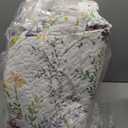 Sanracie Oversized King Bedspread(128"x120"),100% Cotton Floral Quilt Set Extra Wide 3Pcs Lightweight Summer Yellow Wild Flower Botanical Printed Pattern Bedding Coverlet California King Size