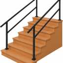 Hand Rails for Outdoor StepsStair Handrail & Indoor Stair Railing KitRailings for Outdoor Steps for Fence & Outdoor Steps (2, Black-Straight, 5 Step)