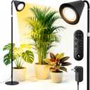 Grow Lights for Indoor Plants, 20W Full Spectrum Growing, 63in Adjustable Height Stand, 4/8/12/16H Auto Cycle Timer, 10 Levels Dimmable Remote Control Standing Grow Floor Lamp for Small to Tall Plant