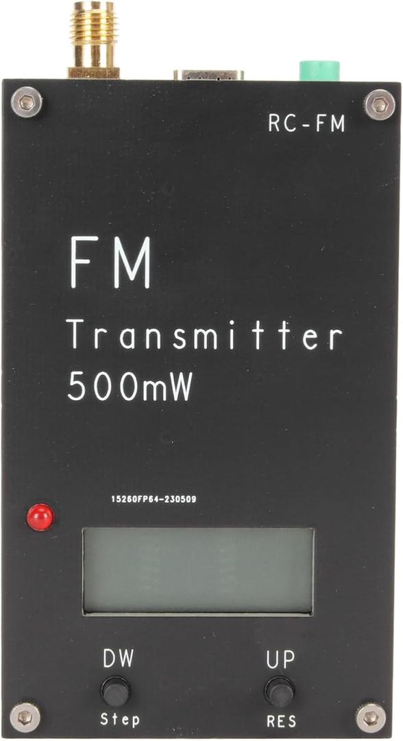 Digital FM Transmitter Module, 2000M 500mW FM Stereo Transmitter with LCD Screen, Stereo Sound, 3.5mm Connector, USB C Port, for Small FM Radio Station
