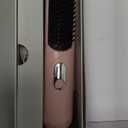 Cordless Hair Straightener Brush - Rizzrosa Portable Hot Comb for Travel, Mini Hair Straightener for Women, 4 Temperature Settings, Ideal for Camping, Office, Parties (Pink)