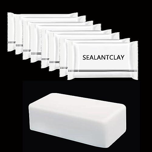 Zxfuture Pack of 9 White Seal Putty Waterproof Duct Seal Repair Sealing Clay, Quick Mending Mud for Drain Connection, Wall Hole, Air Conditioning Hole