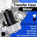 600-938 Transfer Case Shift Motor Actuator Compatible with 2011-2023 Dodge Durango Jeep Grand Cherokee Grand Cherokee WK Liberty Replaces OE 600938 68026953AA 68071235AA 68071235AB 4WD