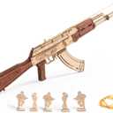 RoWood 3D Puzzles for Adults,Rubber Band Gun,DIY Wooden Puzzles Wooden Model Building Kit Creative Toy Wooden Kits Assembly Puzzles,Gifts for Adults&Teens