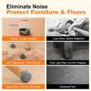 Chair Leg Floor Protectors for Hardwood Floors and Carpet - No More Cat and Dog Hair Tangles! No Scratches, Carpet Coasters for Protecting Furniture Legs, 32 Pcs Fit 1/2" ~ 3/4" (14~19mm)