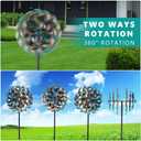 Stargarden Wind Spinners for Yard and Garden,Metal Wind Sculptures & Spinners, 6 Layers Windmill with Sturdy Stakes, Metal Yard Art Decoration